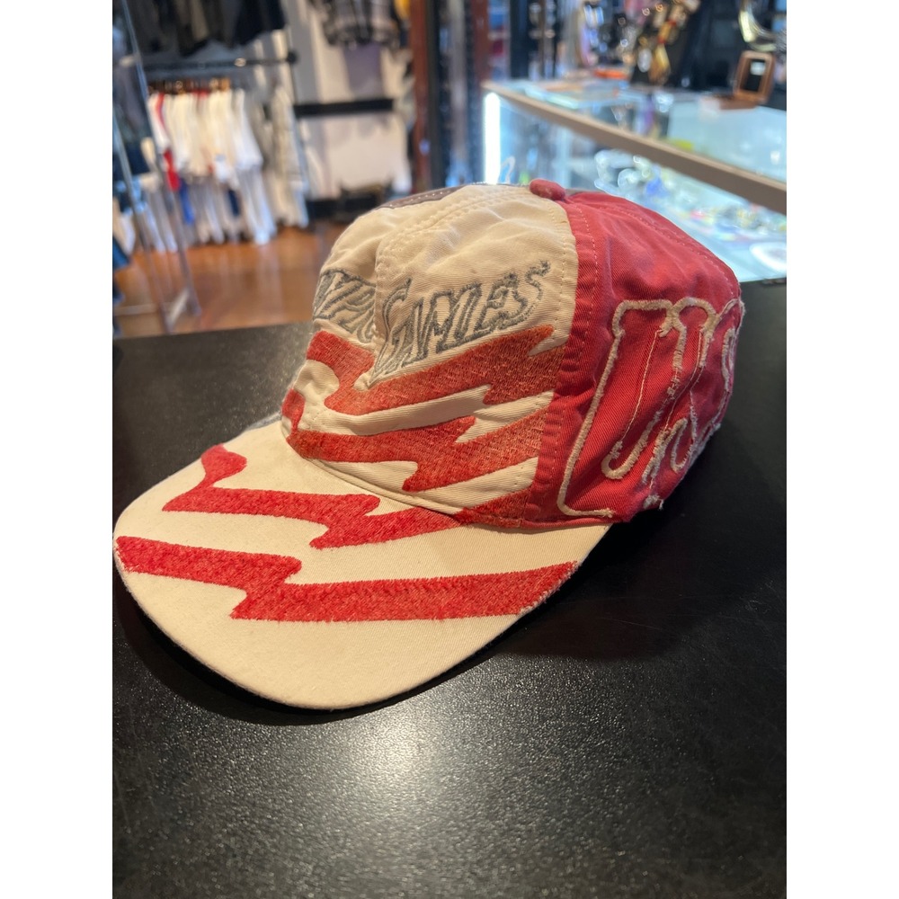 Vintage 1996 Atlanta Olympic Games Logo 7 Snapback Hat USA Red White Blue Grey